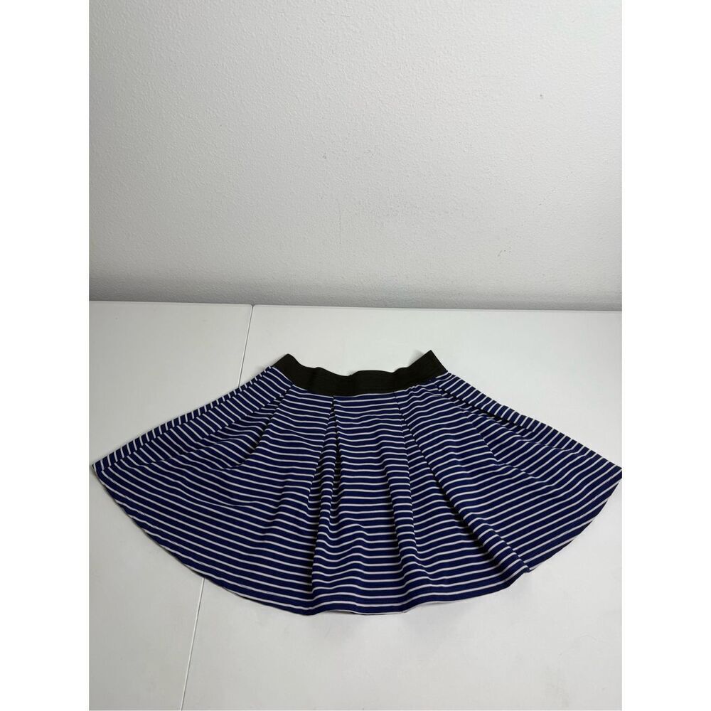 ROMEO & JULIET Navy /White Womens Skate Skirt Size L  Elastic Waist See Notes